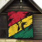 Afro Ghana Lion Quilt Star Grunge Style