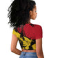Afro Ghana Lion Raglan Cropped T shirt Star Grunge Style