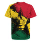 Afro Ghana Lion Rugby Jersey Star Grunge Style