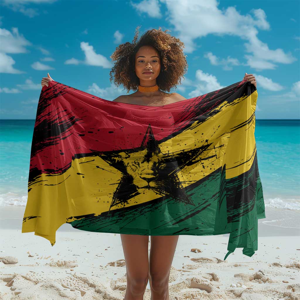 Afro Ghana Lion Sarong Star Grunge Style