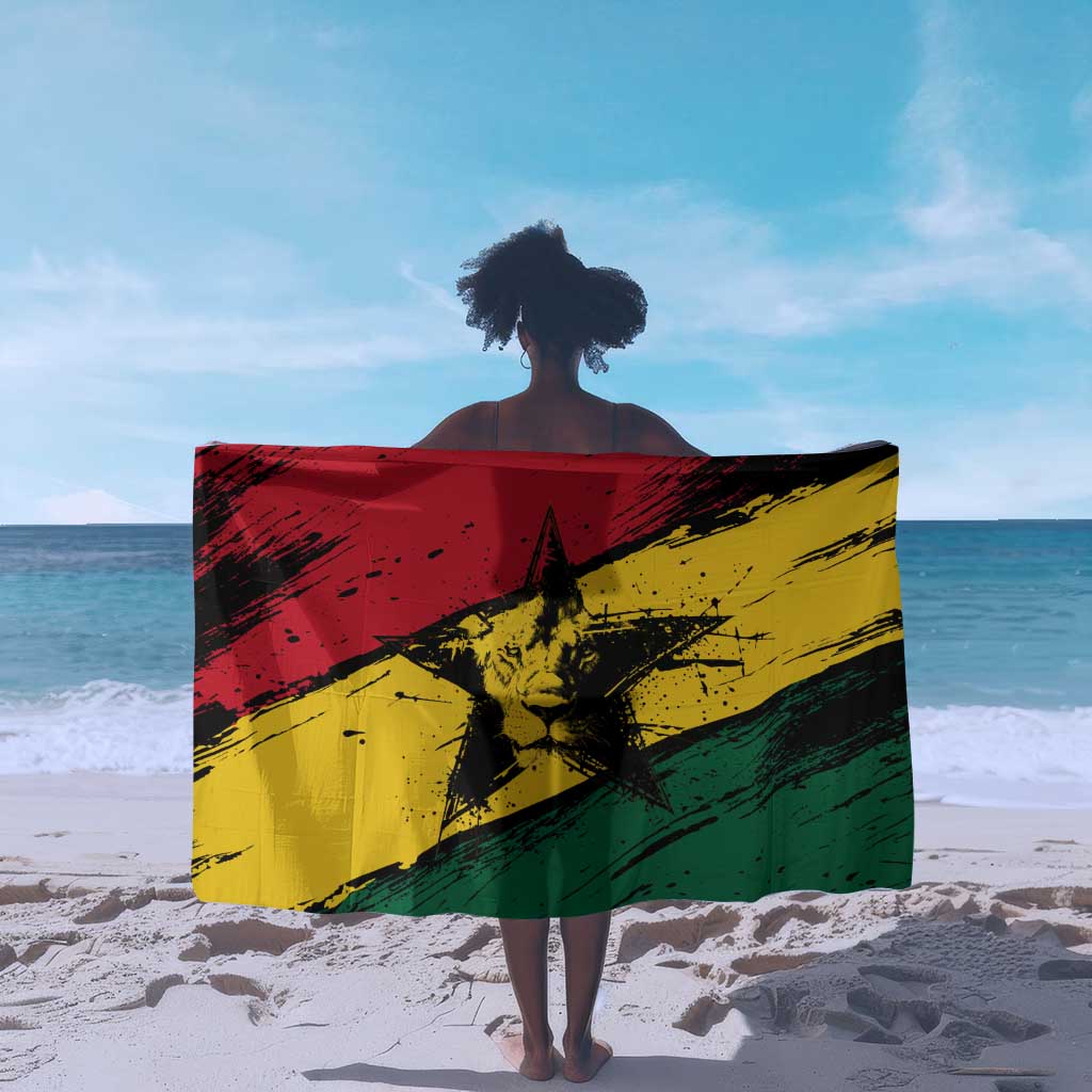 Afro Ghana Lion Sarong Star Grunge Style