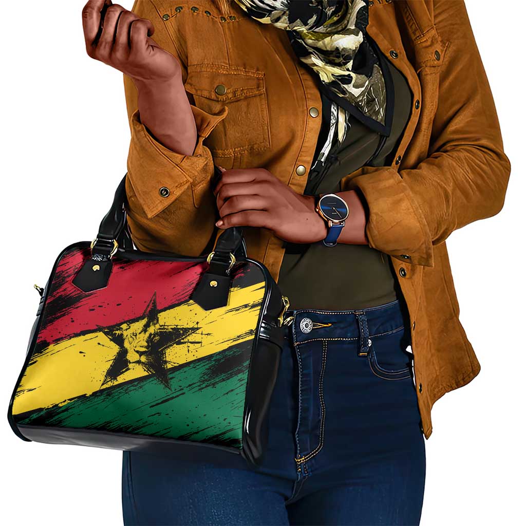 Afro Ghana Lion Shoulder Handbag Star Grunge Style