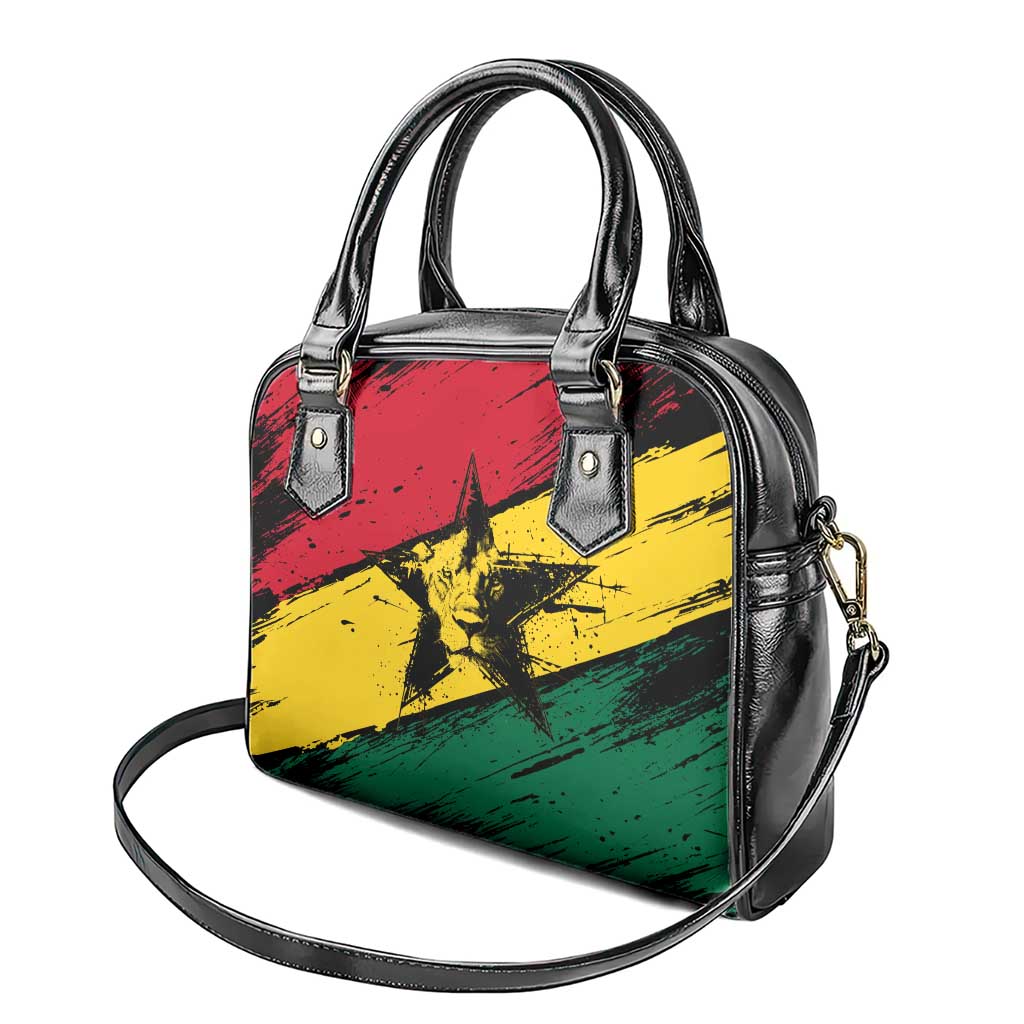 Afro Ghana Lion Shoulder Handbag Star Grunge Style