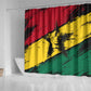 Afro Ghana Lion Shower Curtain Star Grunge Style