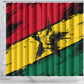 Afro Ghana Lion Shower Curtain Star Grunge Style