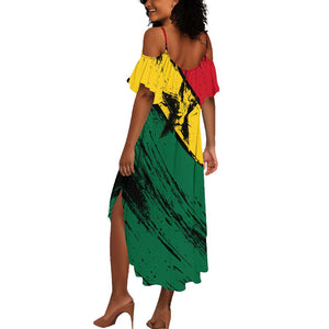 Afro Ghana Lion Summer Maxi Dress Star Grunge Style