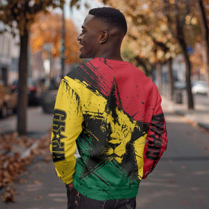 Afro Ghana Lion Sweatshirt Star Grunge Style