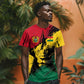 Afro Ghana Lion T shirt Star Grunge Style