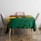Afro Ghana Lion Tablecloth Star Grunge Style