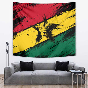 Afro Ghana Lion Tapestry Star Grunge Style