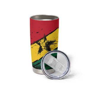Afro Ghana Lion Tumbler Cup Star Grunge Style