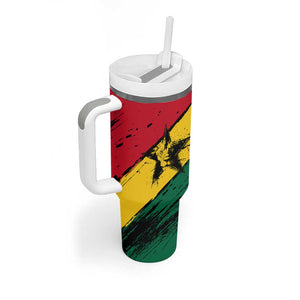 Afro Ghana Lion Tumbler With Handle Star Grunge Style