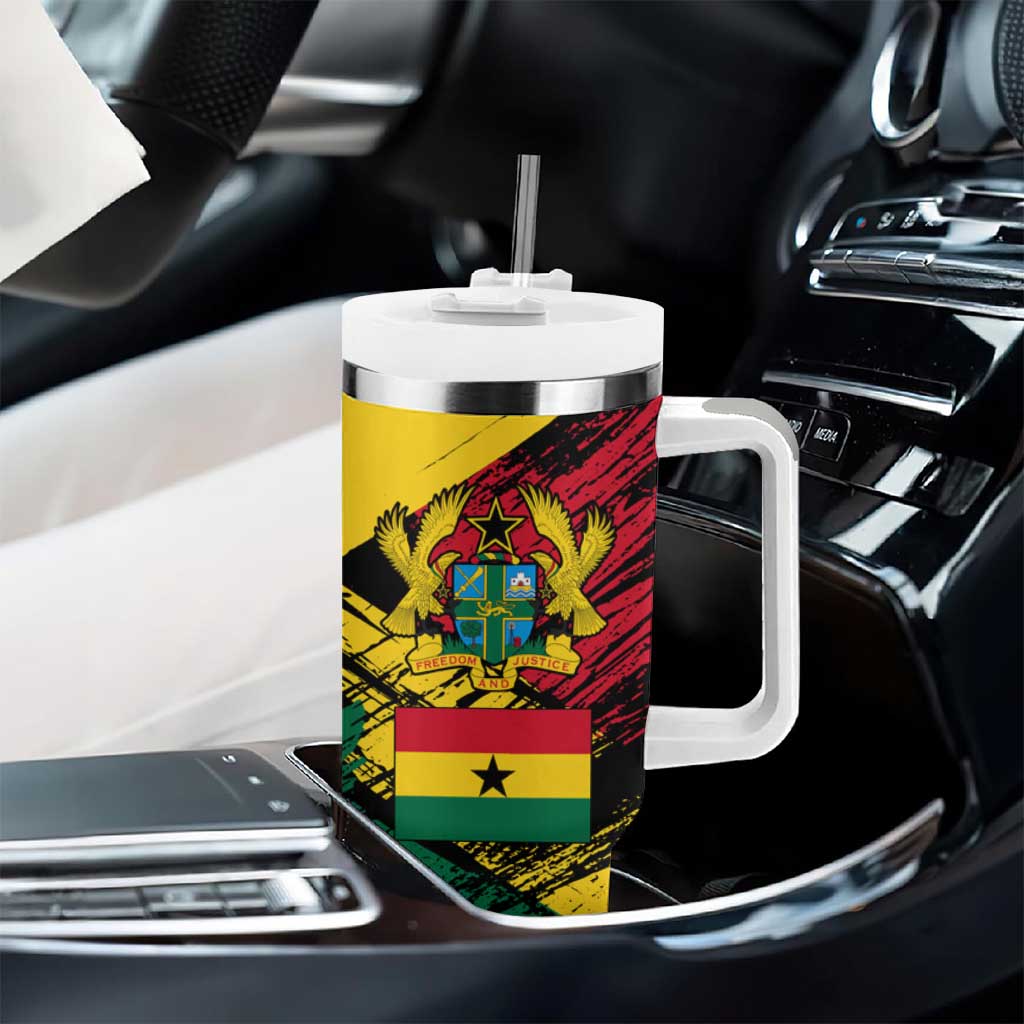 Afro Ghana Lion Tumbler With Handle Star Grunge Style