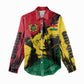Afro Ghana Lion Women Casual Shirt Star Grunge Style