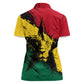 Afro Ghana Lion Women Polo Shirt Star Grunge Style