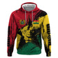 Afro Ghana Lion Zip Hoodie Star Grunge Style