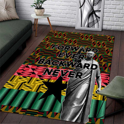 Kwame Nkrumah Ghana Area Rug Kente Pattern African