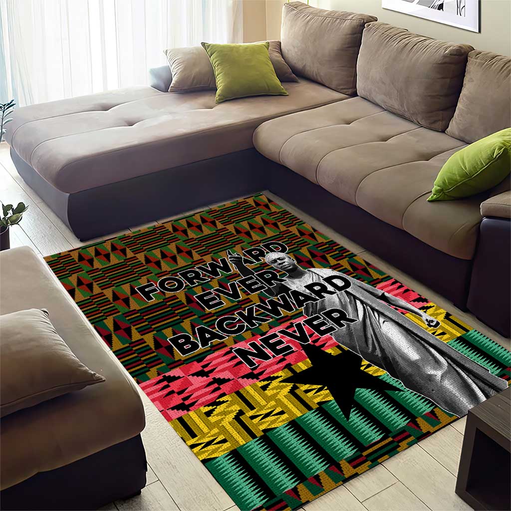 Kwame Nkrumah Ghana Area Rug Kente Pattern African