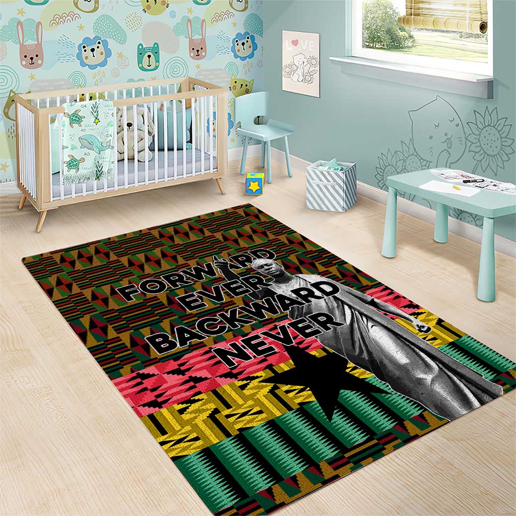 Kwame Nkrumah Ghana Area Rug Kente Pattern African