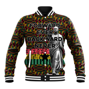 Kwame Nkrumah Ghana Baseball Jacket Kente Pattern African