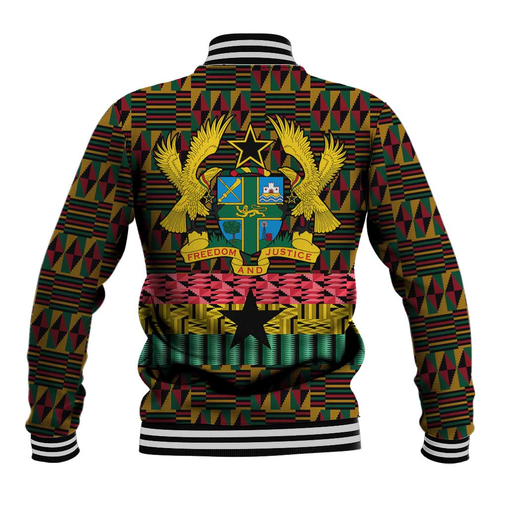 Kwame Nkrumah Ghana Baseball Jacket Kente Pattern African