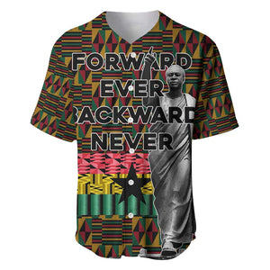 Kwame Nkrumah Ghana Baseball Jersey Kente Pattern African
