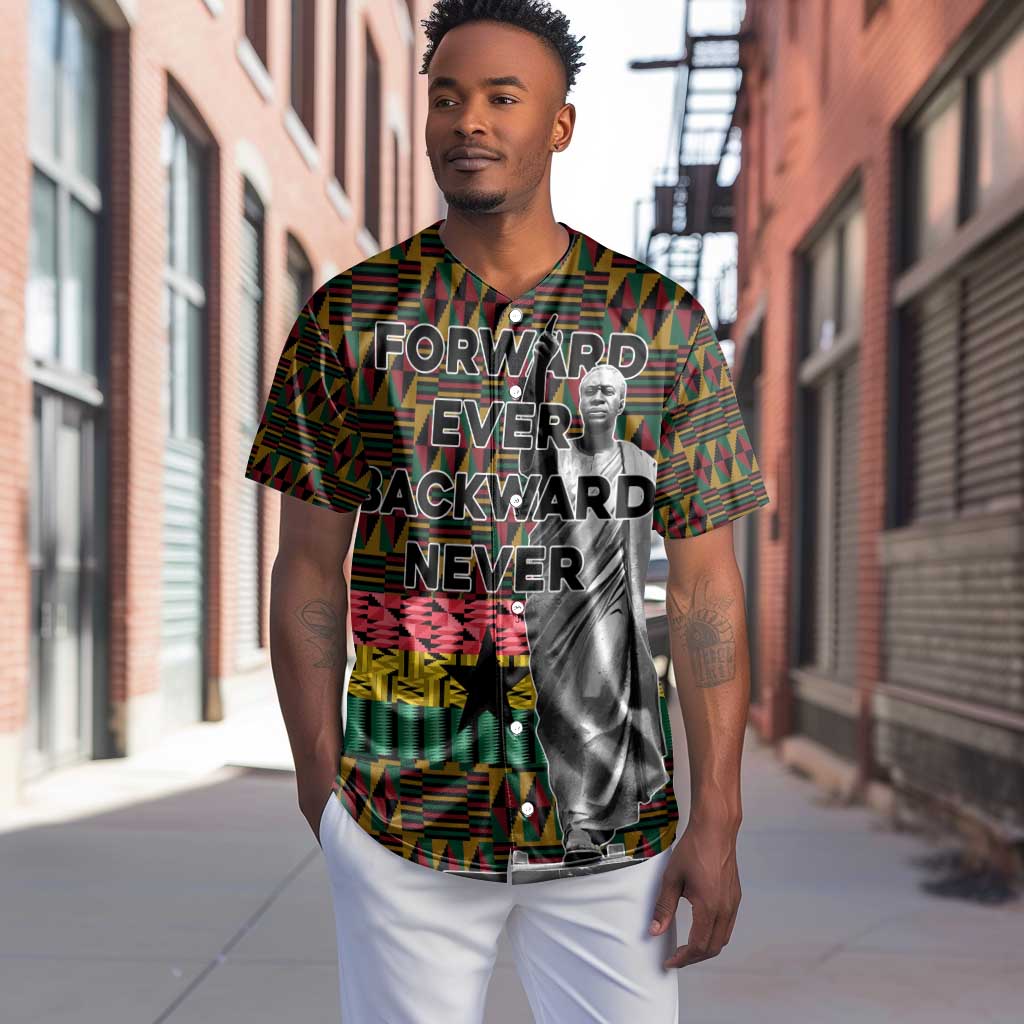 Kwame Nkrumah Ghana Baseball Jersey Kente Pattern African