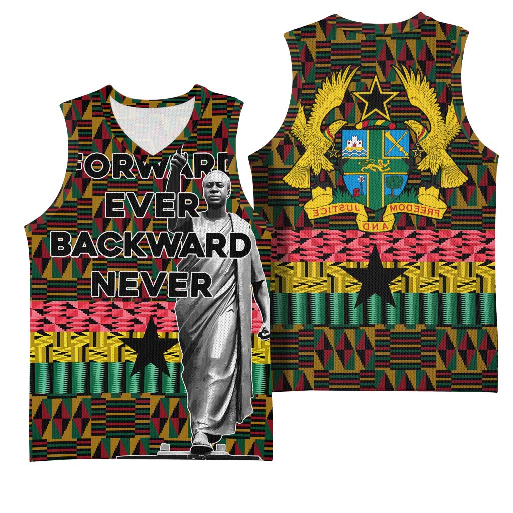 Kwame Nkrumah Ghana Basketball Jersey Kente Pattern African - African Pride