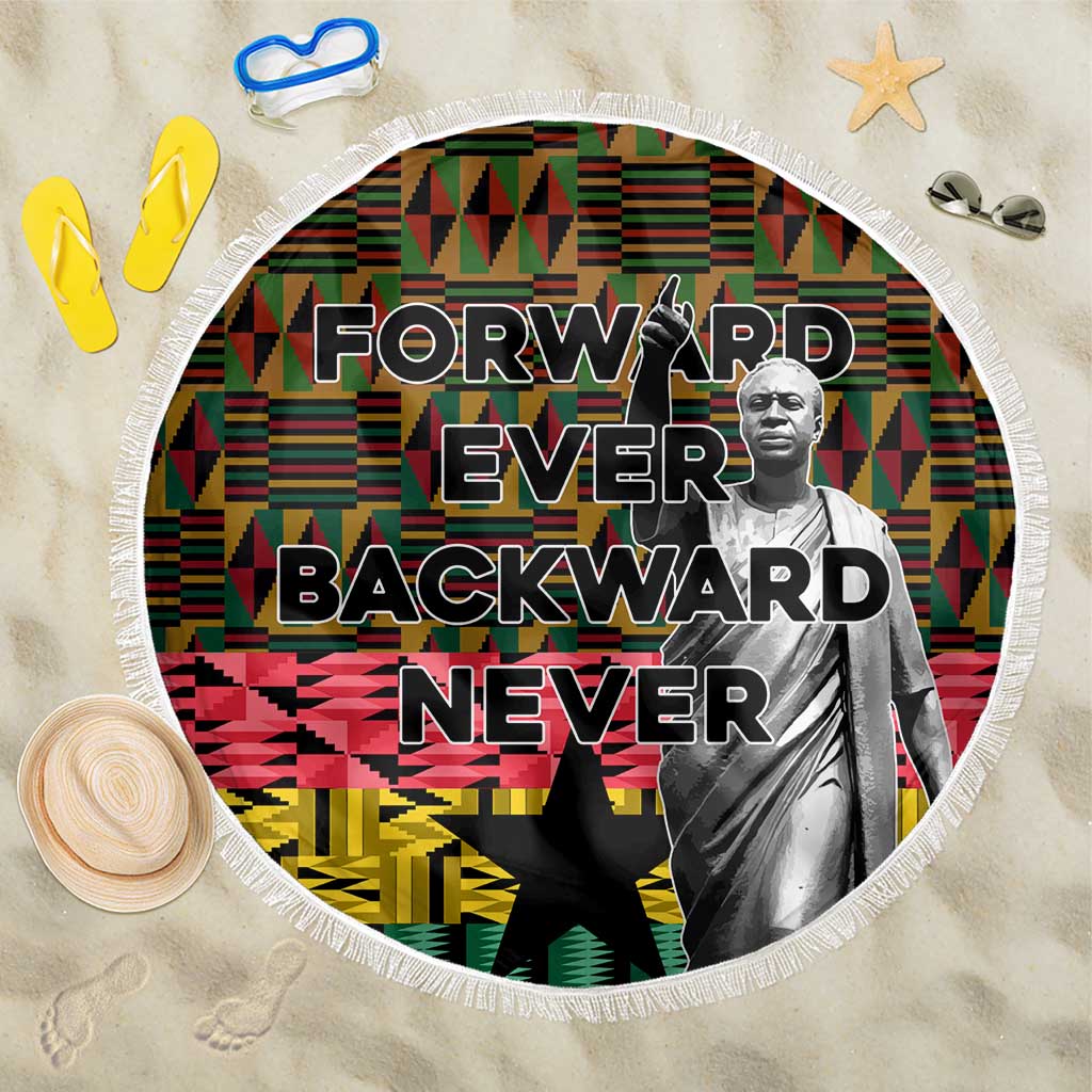 Kwame Nkrumah Ghana Beach Blanket Kente Pattern African