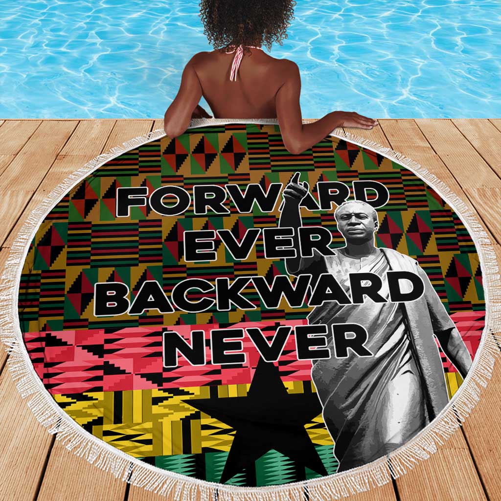 Kwame Nkrumah Ghana Beach Blanket Kente Pattern African