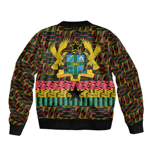 Kwame Nkrumah Ghana Bomber Jacket Kente Pattern African