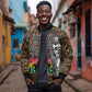Kwame Nkrumah Ghana Bomber Jacket Kente Pattern African