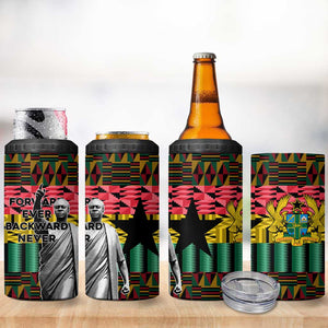 Kwame Nkrumah Ghana 4 in 1 Can Cooler Tumbler Kente Pattern African