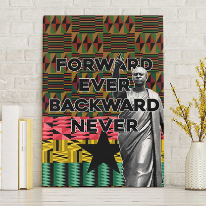 Kwame Nkrumah Ghana Canvas Wall Art Kente Pattern African