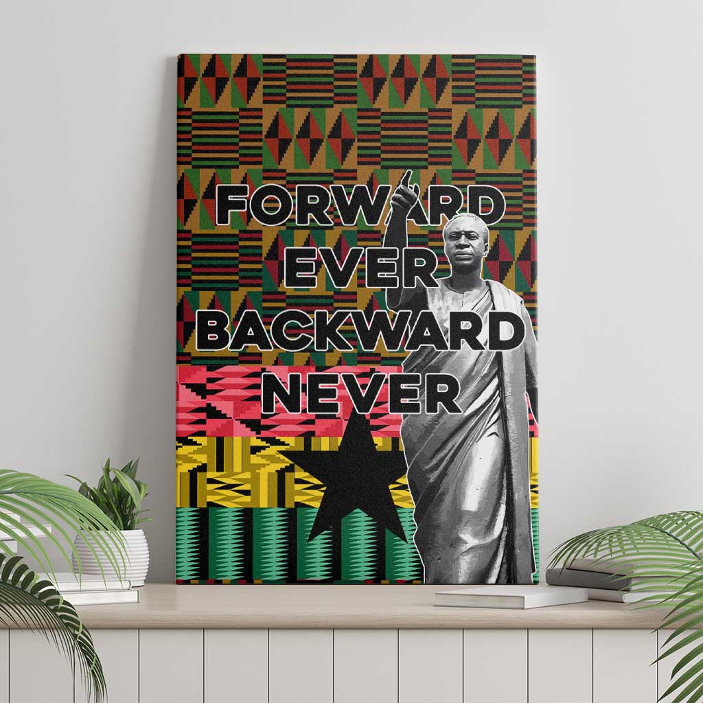 Kwame Nkrumah Ghana Canvas Wall Art Kente Pattern African