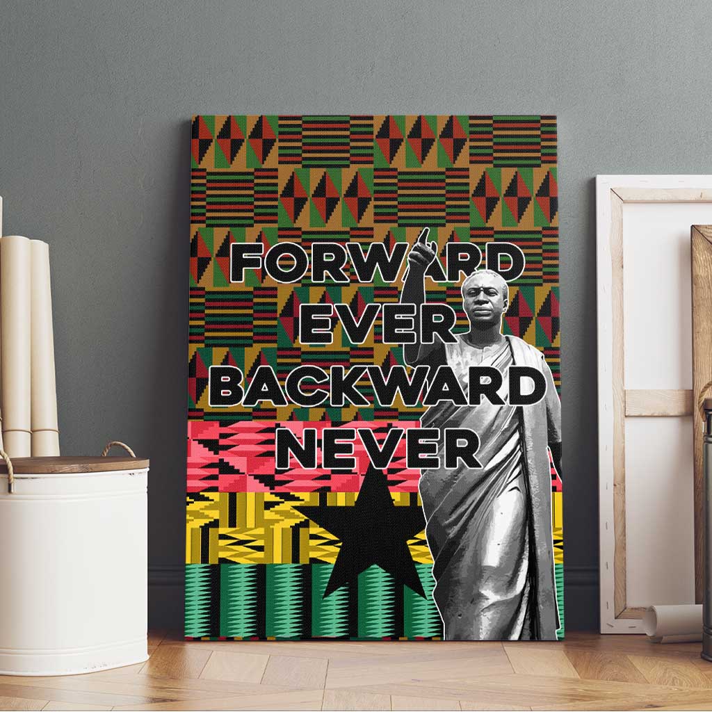 Kwame Nkrumah Ghana Canvas Wall Art Kente Pattern African