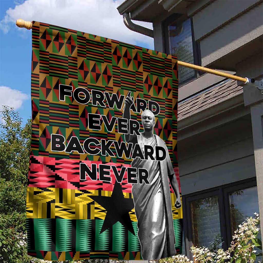 Kwame Nkrumah Ghana Garden Flag Kente Pattern African