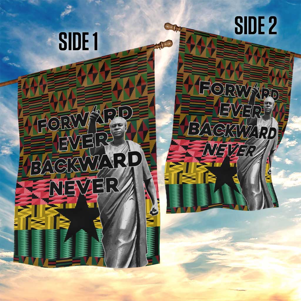 Kwame Nkrumah Ghana Garden Flag Kente Pattern African