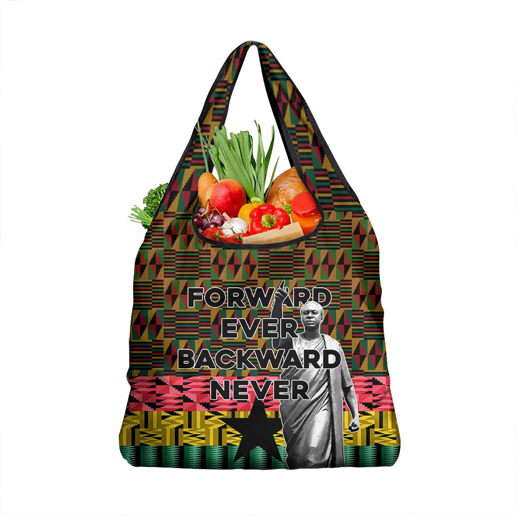 Kwame Nkrumah Ghana Grocery Bag Kente Pattern African