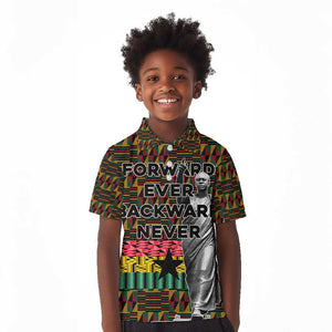 Kwame Nkrumah Ghana Kid Polo Shirt Kente Pattern African