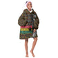 Kwame Nkrumah Ghana Kid Wearable Blanket Hoodie Kente Pattern African