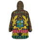 Kwame Nkrumah Ghana Kid Wearable Blanket Hoodie Kente Pattern African