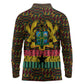 Kwame Nkrumah Ghana Long Sleeve Polo Shirt Kente Pattern African