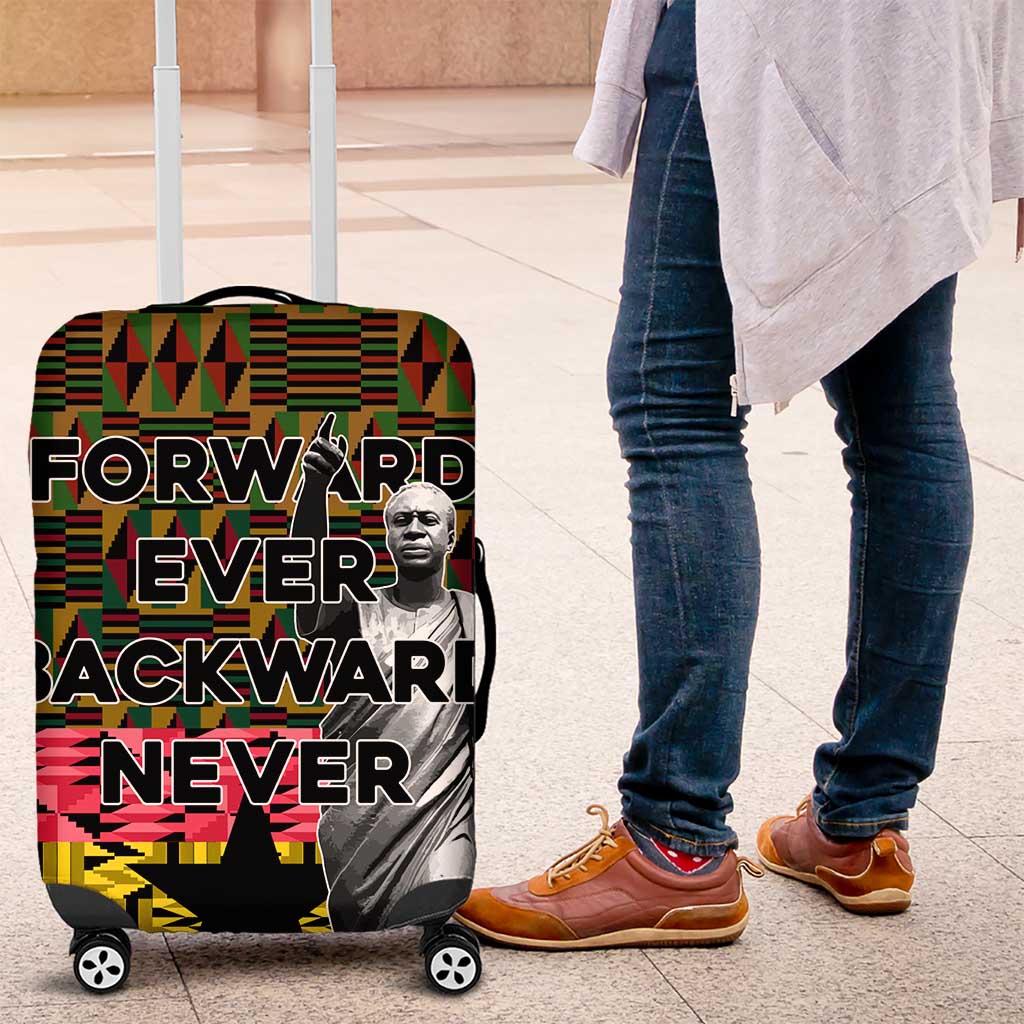 Kwame Nkrumah Ghana Luggage Cover Kente Pattern African