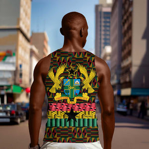 Kwame Nkrumah Ghana Men Tank Top Kente Pattern African
