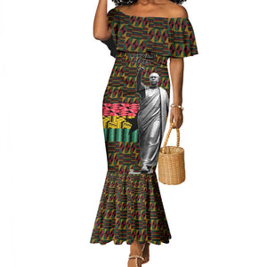 Kwame Nkrumah Ghana Mermaid Dress Kente Pattern African