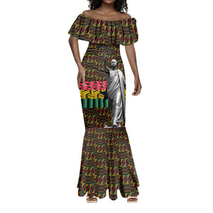 Kwame Nkrumah Ghana Mermaid Dress Kente Pattern African