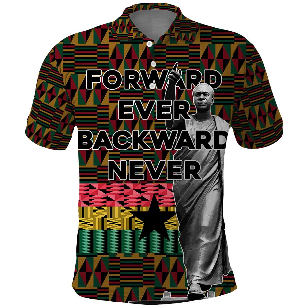 Kwame Nkrumah Ghana Polo Shirt Kente Pattern African