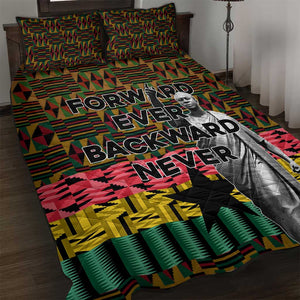 Kwame Nkrumah Ghana Quilt Bed Set Kente Pattern African