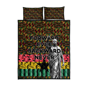 Kwame Nkrumah Ghana Quilt Bed Set Kente Pattern African
